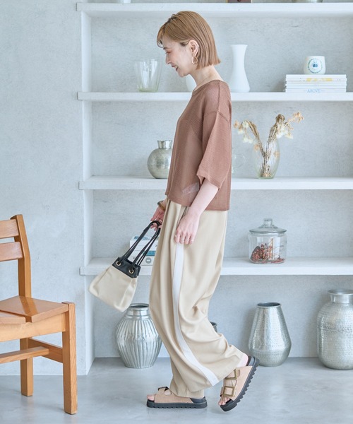 AMERICAN HOLIC(アメリカンホリック)の「【WEB限定】サイドラインバックリボンサロペット(サロペット/オーバーオール・レディース・チャコールグレー/ベージュ・FREE)」の20枚目の写真