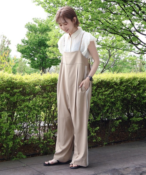 WEB限定】サイドラインバックリボンサロペット（サロペット