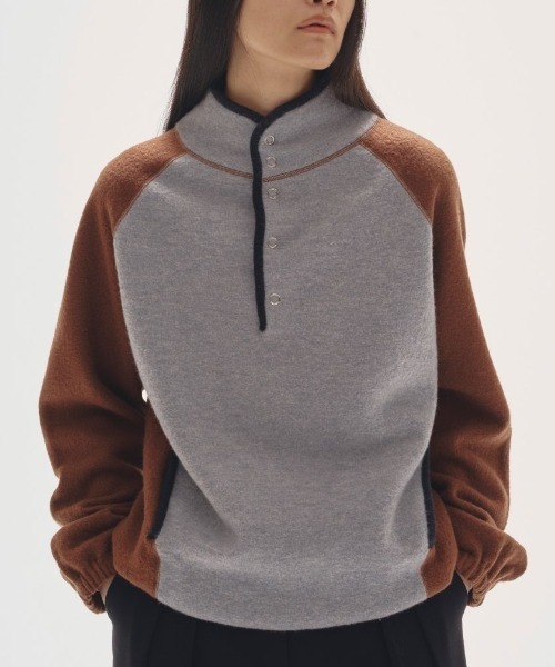 TODAYFUL（トゥデイフル）の「【TODAYFUL/トゥデイフル】Wool 100% Piping Pullover/ウール100%パイピングプルオーバー（その他トップス・レディース・ブラウン/ネイビー/チャコールグレー・FREE）」の2枚目の写真