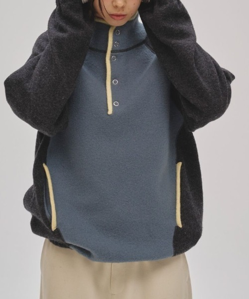 TODAYFUL（トゥデイフル）の「【TODAYFUL/トゥデイフル】Wool 100% Piping Pullover/ウール100%パイピングプルオーバー（その他トップス・レディース・ブラウン/ネイビー/チャコールグレー・FREE）」の4枚目の写真