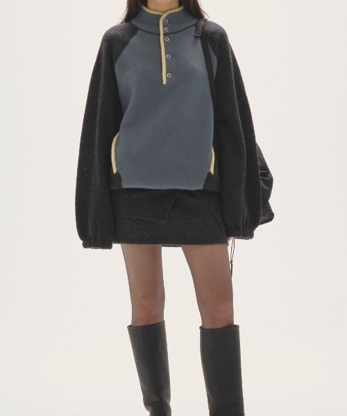 TODAYFUL（トゥデイフル）の「【TODAYFUL/トゥデイフル】Wool 100% Piping Pullover/ウール100%パイピングプルオーバー（その他トップス・レディース・ブラウン/ネイビー/チャコールグレー・FREE）」の6枚目の写真