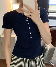 tシャツ ハーフボタン襟付きカットソー 長袖 スリムフィット カラーTシャツ レディース 楽天市場】カットソー 襟付き（Tシャツ・カットソー｜トップス