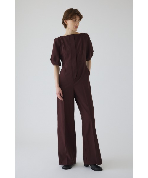 RIM.ARK（リムアーク）の「Boat neck all in one ボートネックオールインワン（つなぎ/オールインワン・レディース・ブラウン/ブラック/ライトベージュ・38/36）」の15枚目の写真
