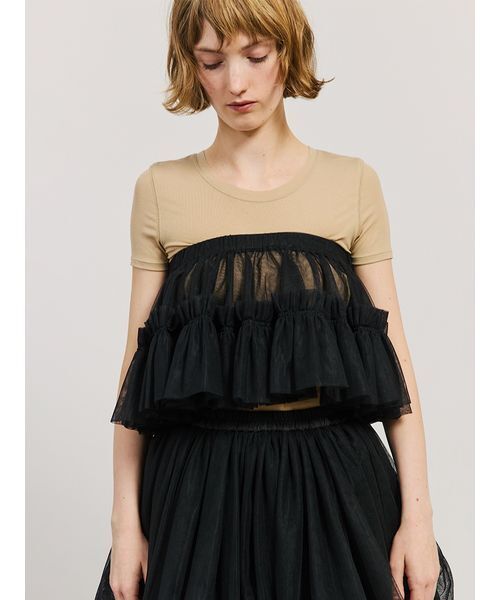 SORIN（ソリン　）の「Tulle Circular Skirt Belt/チュール サーキュラースカートベルト（スカート・レディース・ホワイト/ブラック/ピンクベージュ・38）」の9枚目の写真