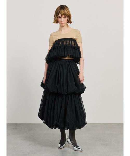SORIN（ソリン　）の「Tulle Circular Skirt Belt/チュール サーキュラースカートベルト（スカート・レディース・ホワイト/ブラック/ピンクベージュ・38）」の13枚目の写真