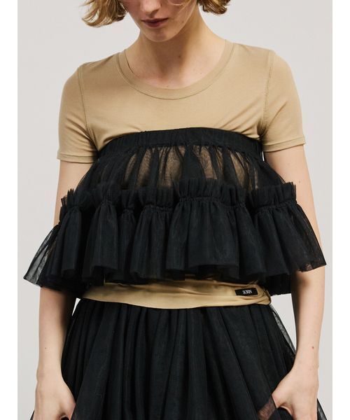 SORIN（ソリン　）の「Tulle Circular Skirt Belt/チュール サーキュラースカートベルト（スカート・レディース・ホワイト/ブラック/ピンクベージュ・38）」の17枚目の写真