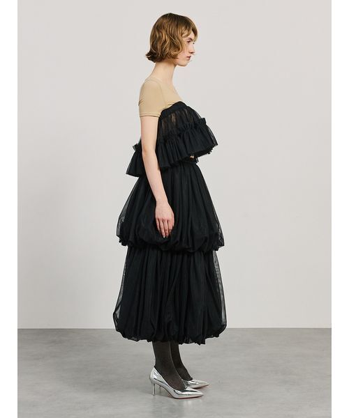 SORIN（ソリン　）の「Tulle Circular Skirt Belt/チュール サーキュラースカートベルト（スカート・レディース・ホワイト/ブラック/ピンクベージュ・38）」の21枚目の写真