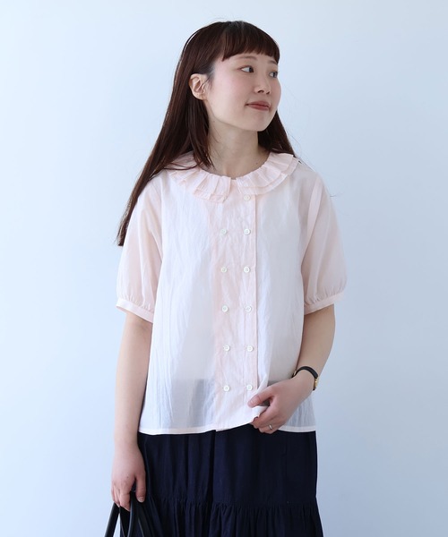 ZUCCa コットンローン ブラウス 半袖 ZUCCa コットンローン ブラウス 半袖 ZUCCa（ズッカ）の「ガーメント