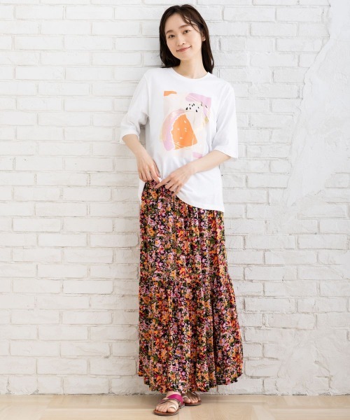 sabstreet my standard(サブストリートマイスタンダード)の「KAFFE リトルフラワープリントスカート(スカート・レディース・ピンク・9号)」の7枚目の写真