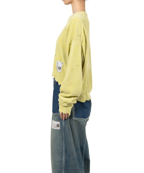 Maison MIHARA YASUHIRO（メゾンミハラヤスヒロ）の「Distressed Knit Sweater（ニット/セーター・レディース・ブラック・38/36）」の10枚目の写真