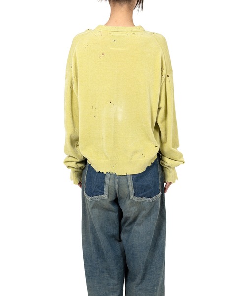 Maison MIHARA YASUHIRO（メゾンミハラヤスヒロ）の「Distressed Knit Sweater（ニット/セーター・レディース・ブラック・38/36）」の11枚目の写真