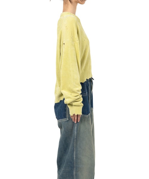 Maison MIHARA YASUHIRO（メゾンミハラヤスヒロ）の「Distressed Knit Sweater（ニット/セーター・レディース・ブラック・38/36）」の12枚目の写真