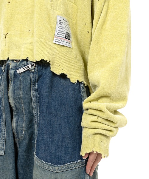 Maison MIHARA YASUHIRO（メゾンミハラヤスヒロ）の「Distressed Knit Sweater（ニット/セーター・レディース・ブラック・38/36）」の14枚目の写真