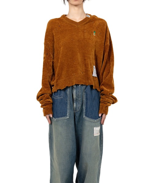 Maison MIHARA YASUHIRO（メゾンミハラヤスヒロ）の「Distressed Knit Sweater（ニット/セーター・レディース・ブラック・38/36）」の16枚目の写真