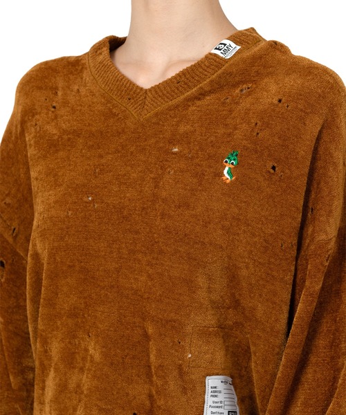 Maison MIHARA YASUHIRO（メゾンミハラヤスヒロ）の「Distressed Knit Sweater（ニット/セーター・レディース・ブラック・38/36）」の20枚目の写真