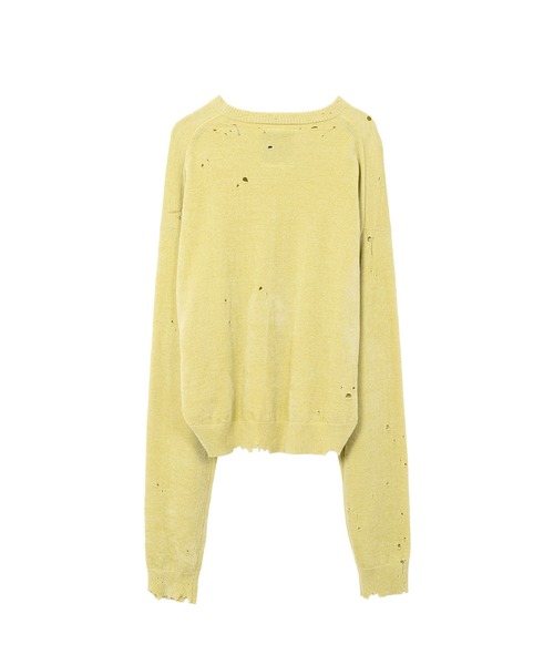 Maison MIHARA YASUHIRO（メゾンミハラヤスヒロ）の「Distressed Knit Sweater（ニット/セーター・レディース・ブラック・38/36）」の8枚目の写真
