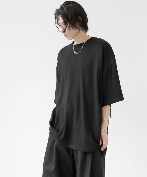 minsobi(ミンソビ)の「メッシュコアT(Tシャツ/カットソー・メンズ・ブラック/ホワイト・FREE)」の4枚目の写真