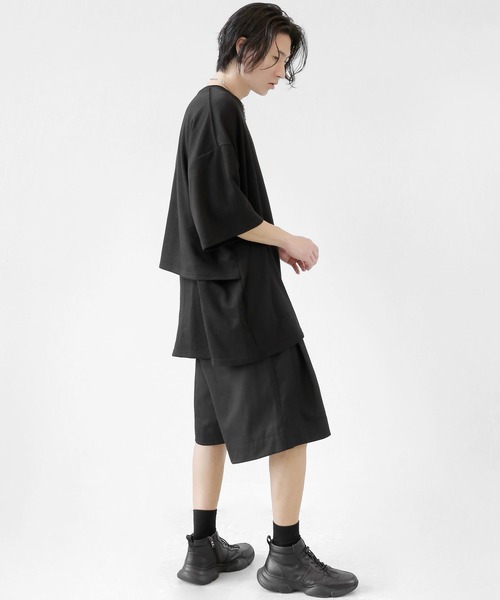 minsobi(ミンソビ)の「メッシュコアT(Tシャツ/カットソー・メンズ・ブラック/ホワイト・FREE)」の20枚目の写真