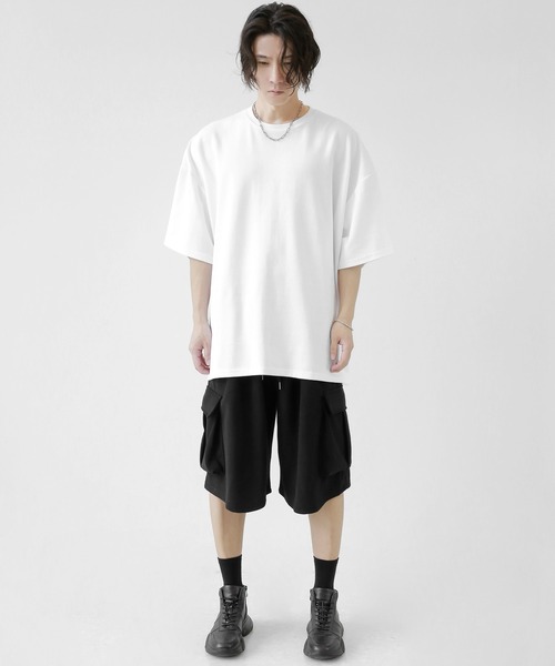 minsobi(ミンソビ)の「メッシュコアT(Tシャツ/カットソー・メンズ・ブラック/ホワイト・FREE)」の11枚目の写真