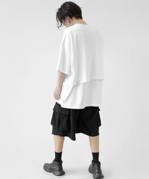 minsobi(ミンソビ)の「メッシュコアT(Tシャツ/カットソー・メンズ・ブラック/ホワイト・FREE)」の12枚目の写真