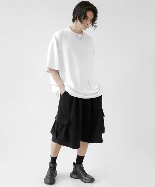 minsobi(ミンソビ)の「メッシュコアT(Tシャツ/カットソー・メンズ・ブラック/ホワイト・FREE)」の13枚目の写真