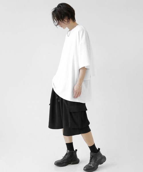 minsobi(ミンソビ)の「メッシュコアT(Tシャツ/カットソー・メンズ・ブラック/ホワイト・FREE)」の14枚目の写真