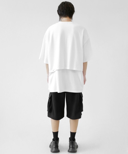 minsobi(ミンソビ)の「メッシュコアT(Tシャツ/カットソー・メンズ・ブラック/ホワイト・FREE)」の15枚目の写真
