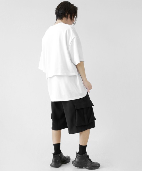 minsobi(ミンソビ)の「メッシュコアT(Tシャツ/カットソー・メンズ・ブラック/ホワイト・FREE)」の16枚目の写真