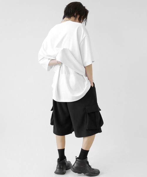 minsobi(ミンソビ)の「メッシュコアT(Tシャツ/カットソー・メンズ・ブラック/ホワイト・FREE)」の8枚目の写真