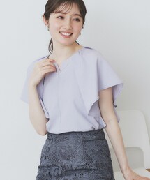 OZZ ONESTE パープル フリル長袖トップス OZZ ONESTE パープル フリル長袖トップス OZZ ONESTE パープル
