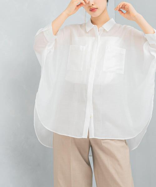 URBAN RESEARCH ROSSO WOMEN(アーバンリサーチ ロッソ)の「アセテートシアードルマンシャツ(シャツ/ブラウス・レディース・ピンク/オフホワイト・FREE)」の22枚目の写真