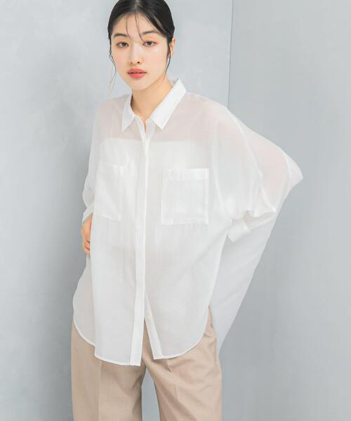 URBAN RESEARCH ROSSO WOMEN(アーバンリサーチ ロッソ)の「アセテートシアードルマンシャツ(シャツ/ブラウス・レディース・ピンク/オフホワイト・FREE)」の21枚目の写真