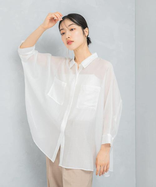 URBAN RESEARCH ROSSO WOMEN(アーバンリサーチ ロッソ)の「アセテートシアードルマンシャツ(シャツ/ブラウス・レディース・ピンク/オフホワイト・FREE)」の20枚目の写真