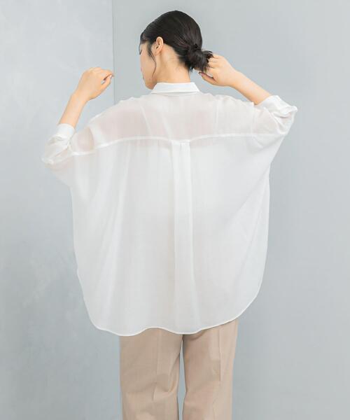 URBAN RESEARCH ROSSO WOMEN(アーバンリサーチ ロッソ)の「アセテートシアードルマンシャツ(シャツ/ブラウス・レディース・ピンク/オフホワイト・FREE)」の19枚目の写真