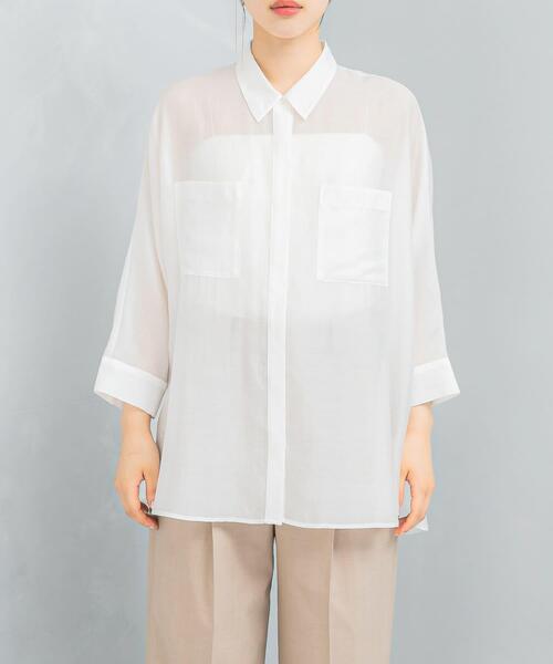 URBAN RESEARCH ROSSO WOMEN(アーバンリサーチ ロッソ)の「アセテートシアードルマンシャツ(シャツ/ブラウス・レディース・ピンク/オフホワイト・FREE)」の17枚目の写真