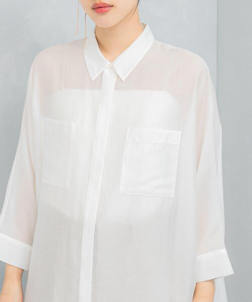 URBAN RESEARCH ROSSO WOMEN(アーバンリサーチ ロッソ)の「アセテートシアードルマンシャツ(シャツ/ブラウス・レディース・ピンク/オフホワイト・FREE)」の14枚目の写真