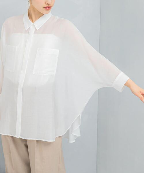 URBAN RESEARCH ROSSO WOMEN(アーバンリサーチ ロッソ)の「アセテートシアードルマンシャツ(シャツ/ブラウス・レディース・ピンク/オフホワイト・FREE)」の13枚目の写真
