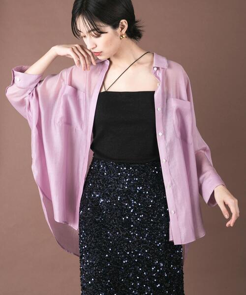 URBAN RESEARCH ROSSO WOMEN(アーバンリサーチ ロッソ)の「アセテートシアードルマンシャツ(シャツ/ブラウス・レディース・ピンク/オフホワイト・FREE)」の8枚目の写真