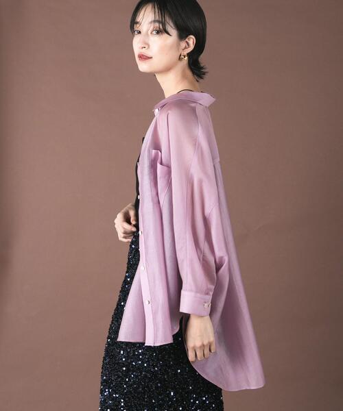 URBAN RESEARCH ROSSO WOMEN(アーバンリサーチ ロッソ)の「アセテートシアードルマンシャツ(シャツ/ブラウス・レディース・ピンク/オフホワイト・FREE)」の7枚目の写真