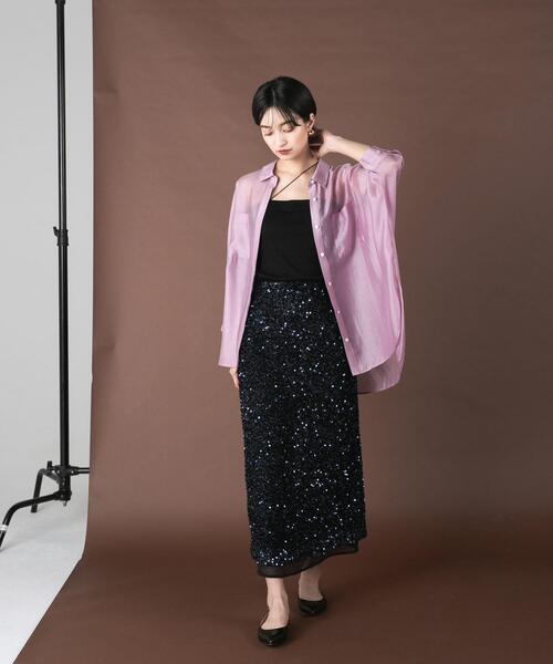 URBAN RESEARCH ROSSO WOMEN(アーバンリサーチ ロッソ)の「アセテートシアードルマンシャツ(シャツ/ブラウス・レディース・ピンク/オフホワイト・FREE)」の5枚目の写真