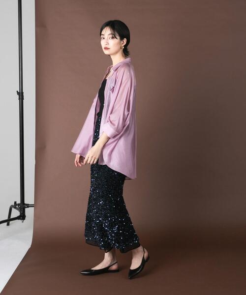 URBAN RESEARCH ROSSO WOMEN(アーバンリサーチ ロッソ)の「アセテートシアードルマンシャツ(シャツ/ブラウス・レディース・ピンク/オフホワイト・FREE)」の4枚目の写真