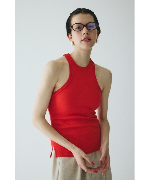 HeRIN.CYE（ヘリンドットサイ）の「American sleeve tank top　　アメリカンスリーブタンクトップ（タンクトップ・レディース・ブラック/ブルー/オフホワイト/レッド/ブラウン・FREE）」の5枚目の写真