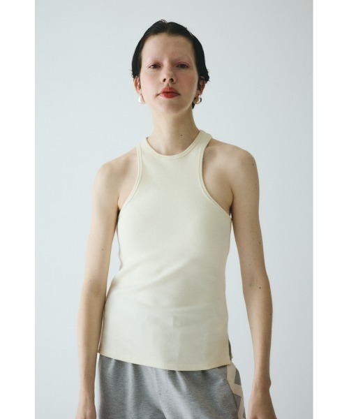 HeRIN.CYE（ヘリンドットサイ）の「American sleeve tank top　　アメリカンスリーブタンクトップ（タンクトップ・レディース・ブラック/ブルー/オフホワイト/レッド/ブラウン・FREE）」の2枚目の写真