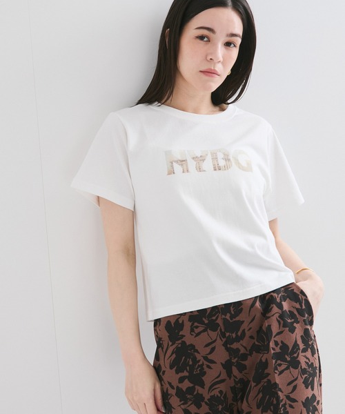 le cercle ADAM ET ROPE'(ルセルクルアダムエロペ)の「【NYBG】ガーデンロゴTシャツ(Tシャツ/カットソー・レディース・ホワイト系その他・S/M)」の1枚目の写真