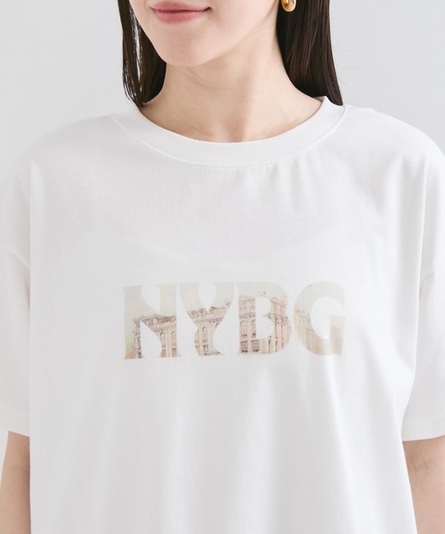 le cercle ADAM ET ROPE'(ルセルクルアダムエロペ)の「【NYBG】ガーデンロゴTシャツ(Tシャツ/カットソー・レディース・ホワイト系その他・S/M)」の5枚目の写真
