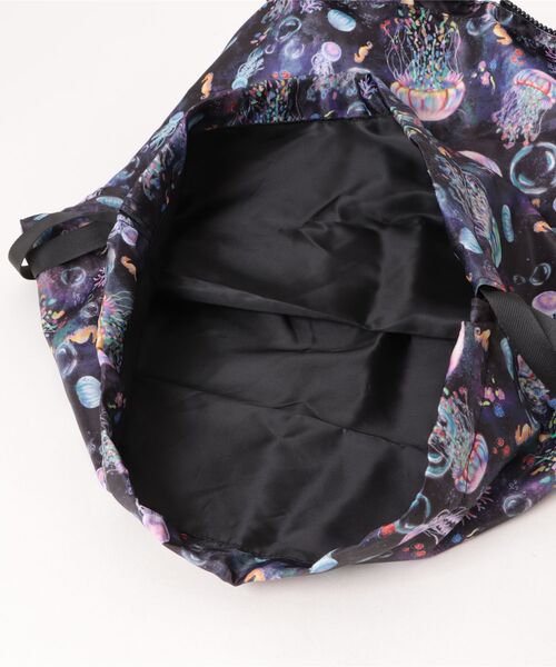 ScoLar（スカラー）の「652435：バナナ・蝶・くらげ 3柄展開パッカブルナップサック（バックパック/リュック・レディース・アイボリー/ブラック/ブルー・FREE）」の5枚目の写真