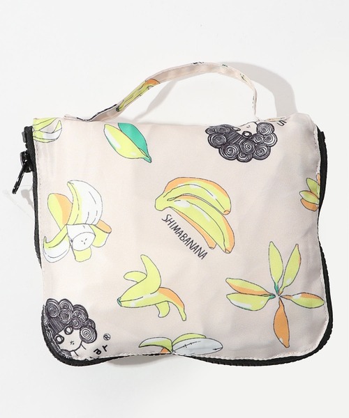 ScoLar（スカラー）の「652435：バナナ・蝶・くらげ 3柄展開パッカブルナップサック（バックパック/リュック・レディース・アイボリー/ブラック/ブルー・FREE）」の16枚目の写真