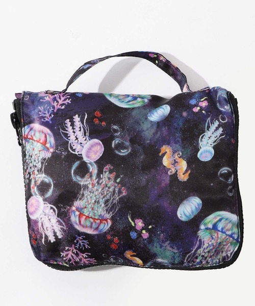 ScoLar（スカラー）の「652435：バナナ・蝶・くらげ 3柄展開パッカブルナップサック（バックパック/リュック・レディース・アイボリー/ブラック/ブルー・FREE）」の19枚目の写真