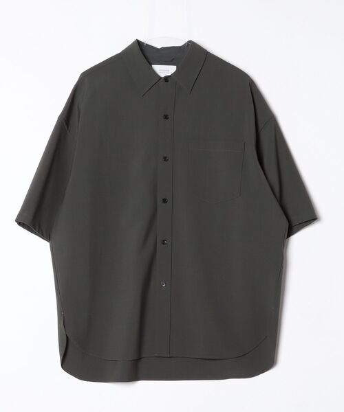 STUDIOUS(ステュディオス)の「【STUDIOUS】SUMMER WOOL SHIRTS(シャツ/ブラウス・メンズ・ダークブラウン/ブラック/カーキ・1/2)」の3枚目の写真