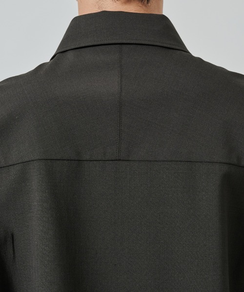 STUDIOUS(ステュディオス)の「【STUDIOUS】SUMMER WOOL SHIRTS(シャツ/ブラウス・メンズ・ダークブラウン/ブラック/カーキ・1/2)」の16枚目の写真